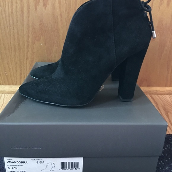 Vince Camuto booties shoes high heels true suede 8.5M - Picture 2 of 6